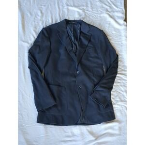 Boggi Milano B Jersey Unstructured Blazer Sz 48 Navy Blue Cashmere Lyocell Cot